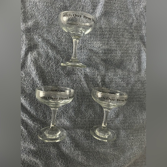 Set of 3- Coupe Glasses - Picture 4 of 7